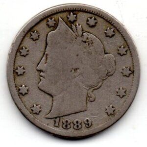 1889 Liberty Head V Nickel